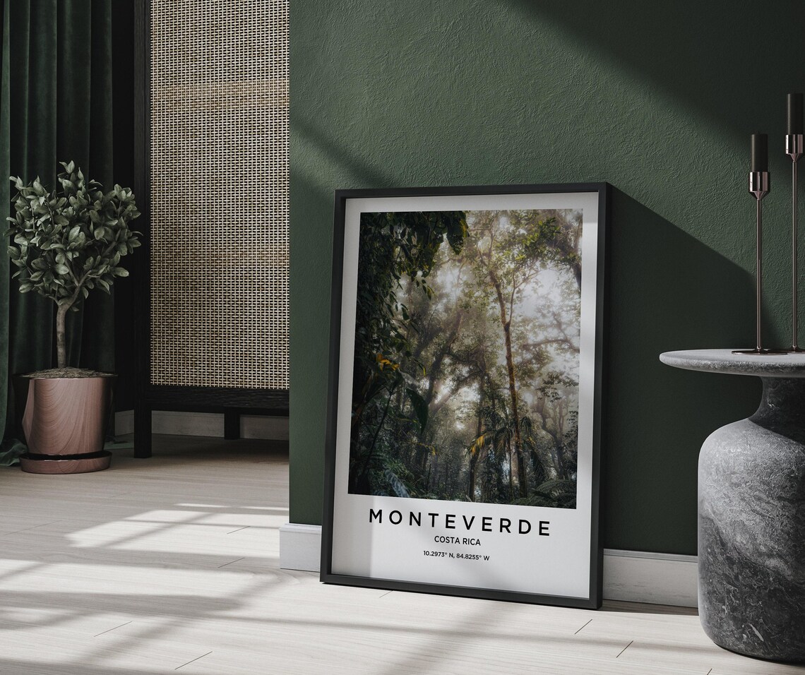Monteverde Costa Rica Misty Cloud Forest With Beams of Light Poster - Image 2