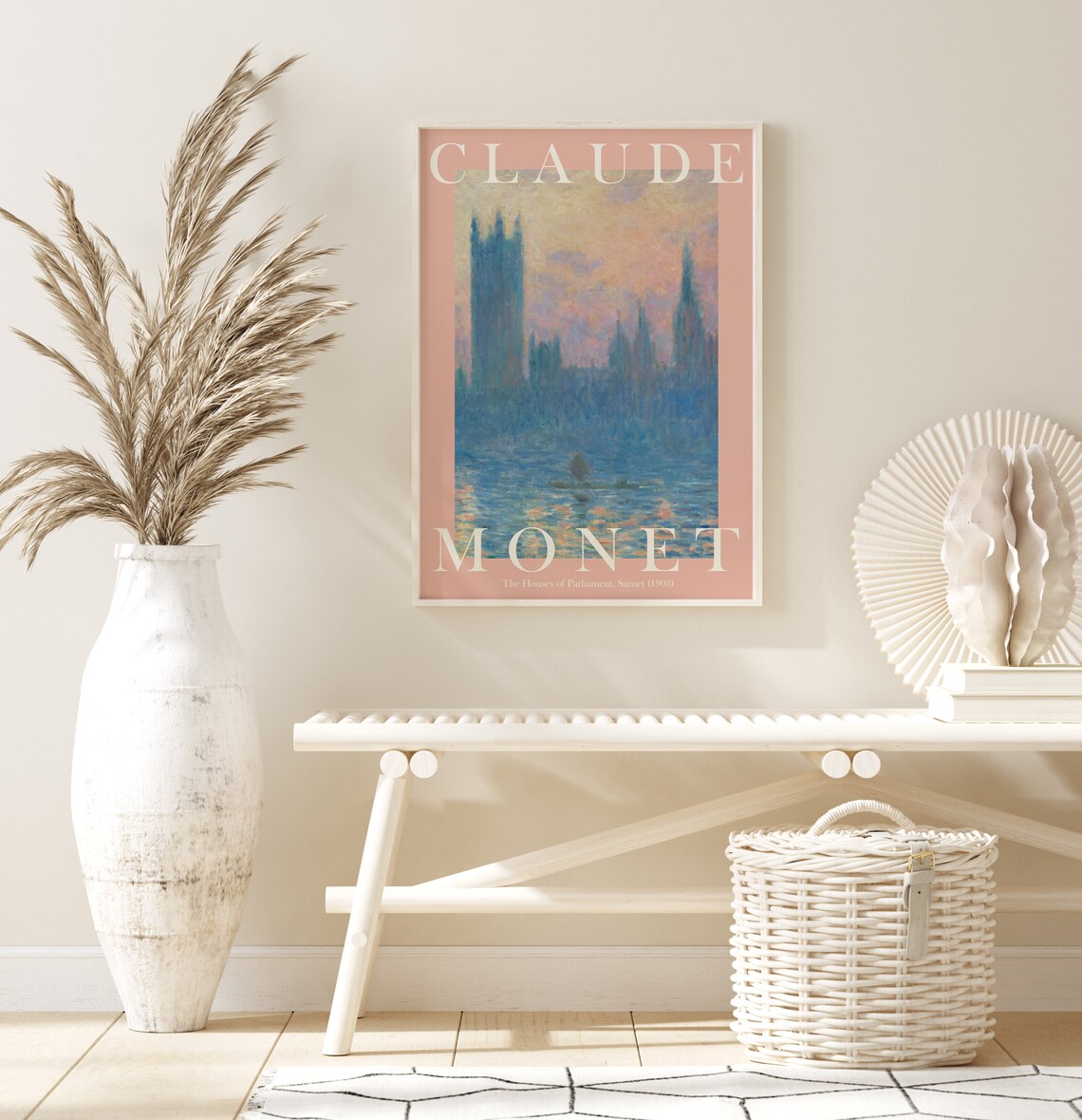 Claude Monet Houses Of Parliament Sunset 1903 London Skyline Poster - Image 3