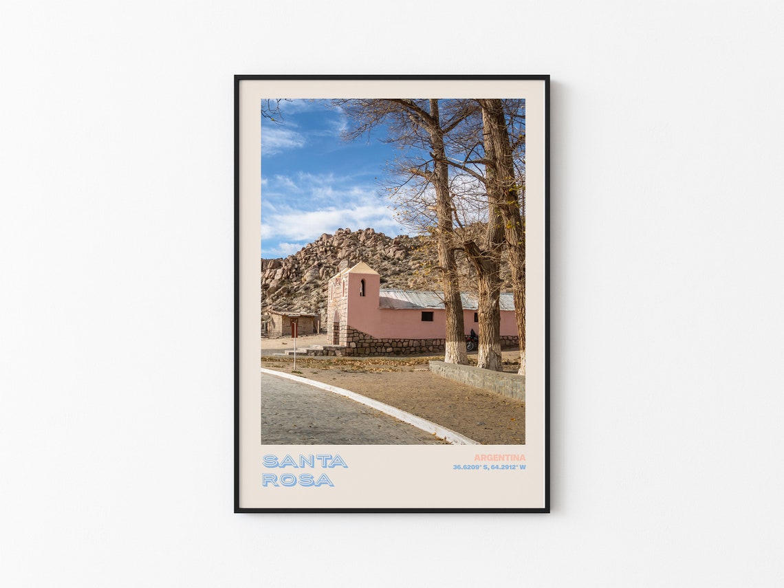 Santa Rosa Travel Poster Santa Rosa Print Santa Rosa Photo Print Santa Rosa Wall Decor Santa Rosa Travel Art Argentina Santa Rosa 3 - Image 3