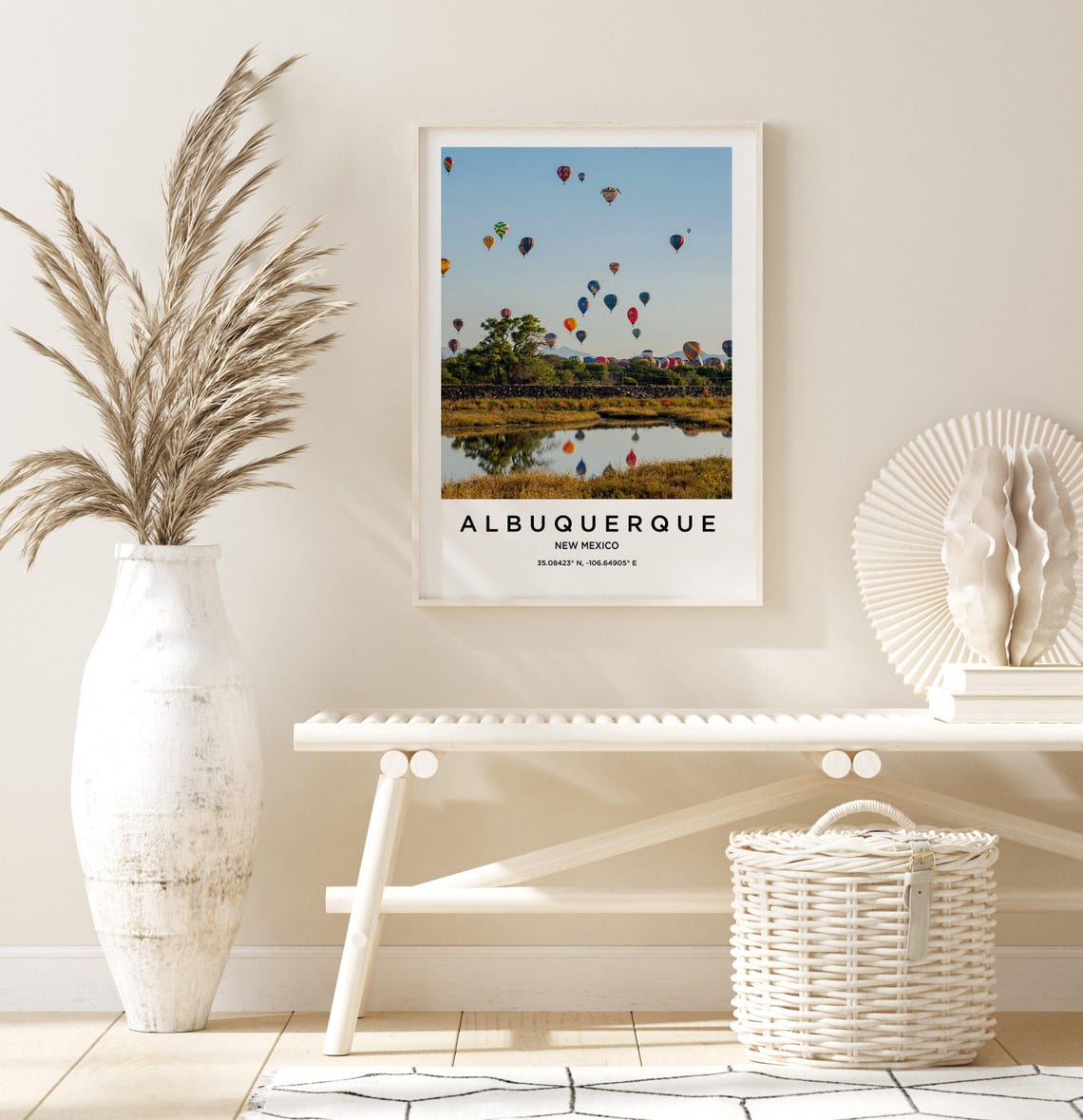 Albuquerque New Mexico Colorful Hot Air Balloons Festival Poster - Image 3