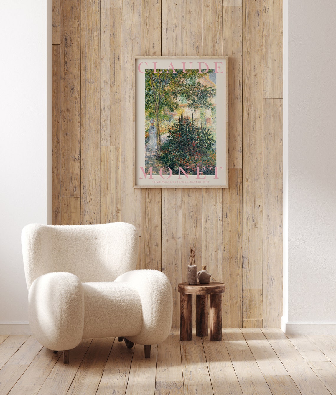 Claude Monet Camille Monet in the Garden 1876 Cream Wall Poster - Image 2