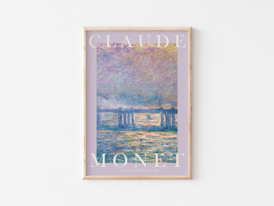 Claude Monet Charing Cross Bridge 1903 London Fog Thames Poster - Image 3