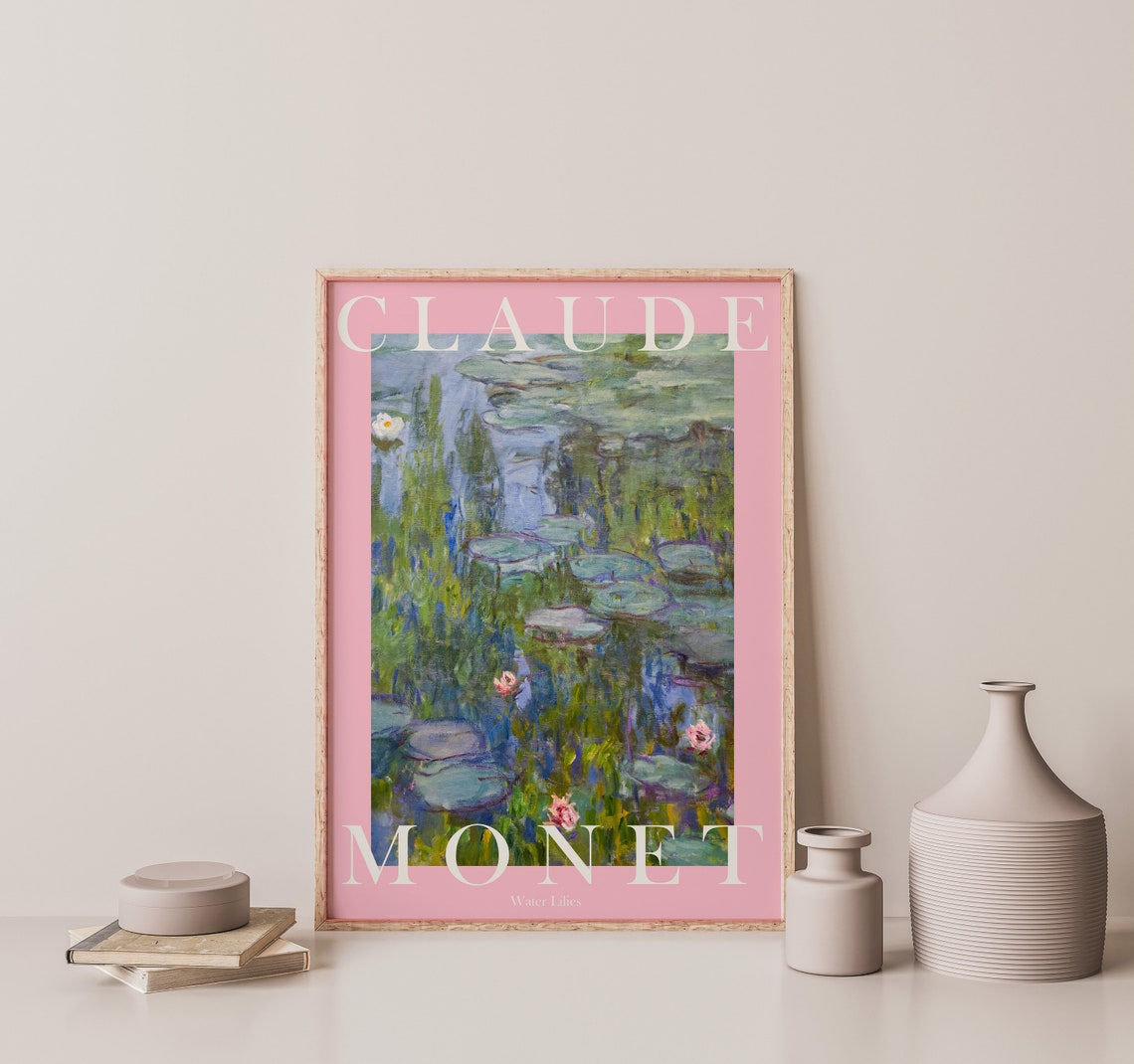 Claude Monet Water Lilies Floating Pond Bloom Impressionist Poster - Image 2