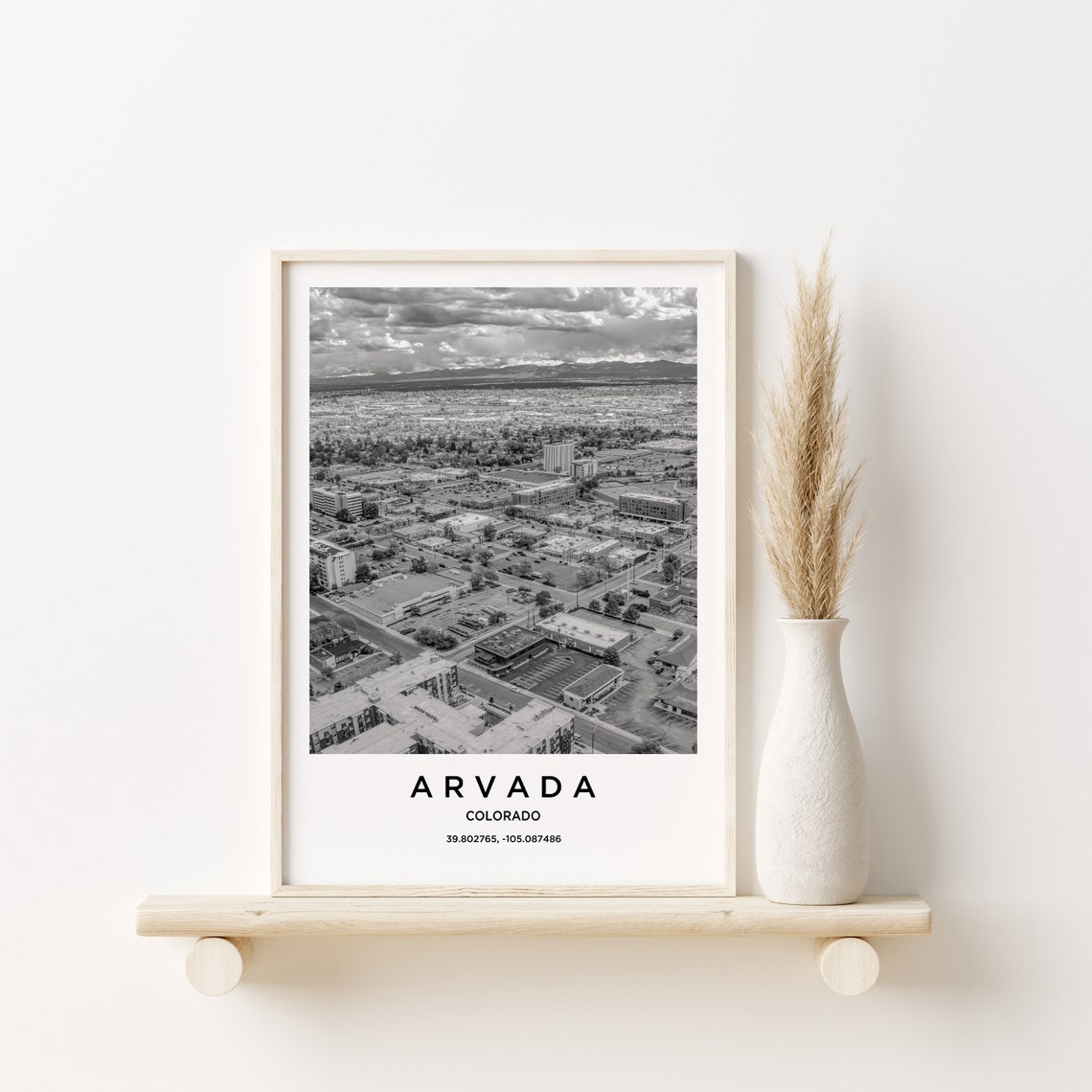 Arvada Travel Poster Arvada Print Arvada Photo Print Black And White Photography Monochrome Travel Photography Colorado Travel - Image 3