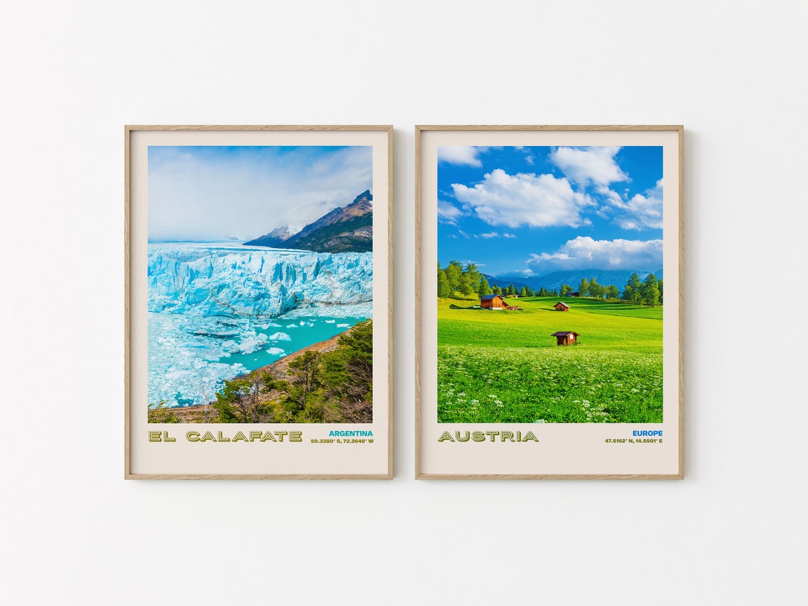 El Calafate Argentina Blue Glacier Ice Patagonia View Poster - Image 2