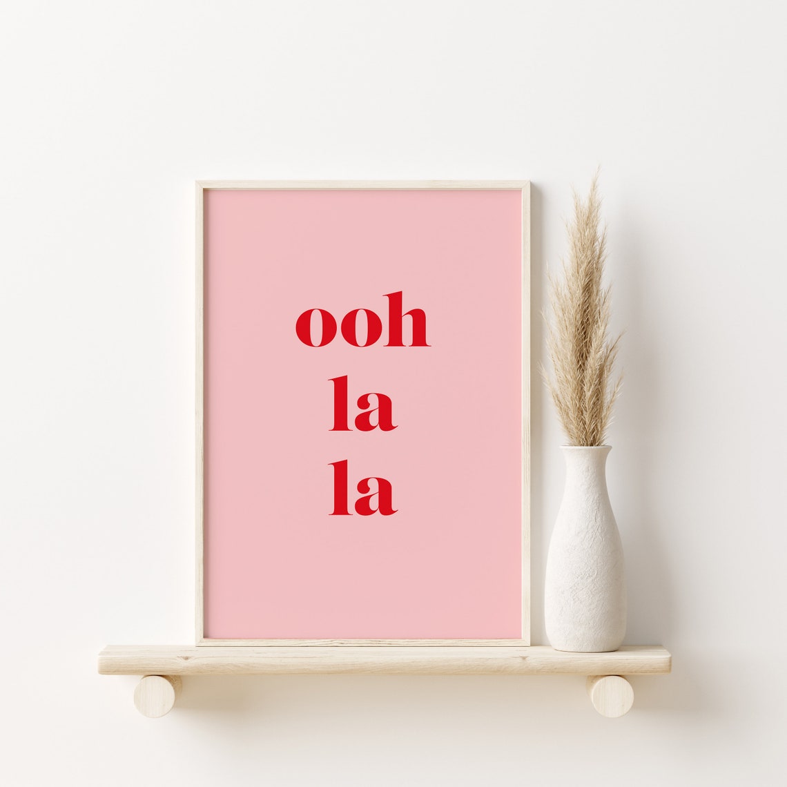 Ooh La La Pink Typography Quote on Blush Pink Gallery Poster - Image 2