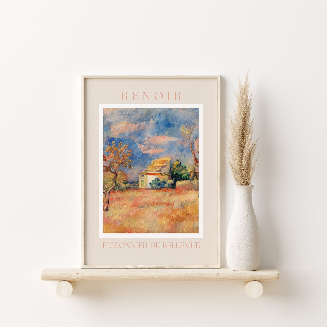 Auguste Renoir Pigeonnier de Bellevue Golden Farmhouse Poster