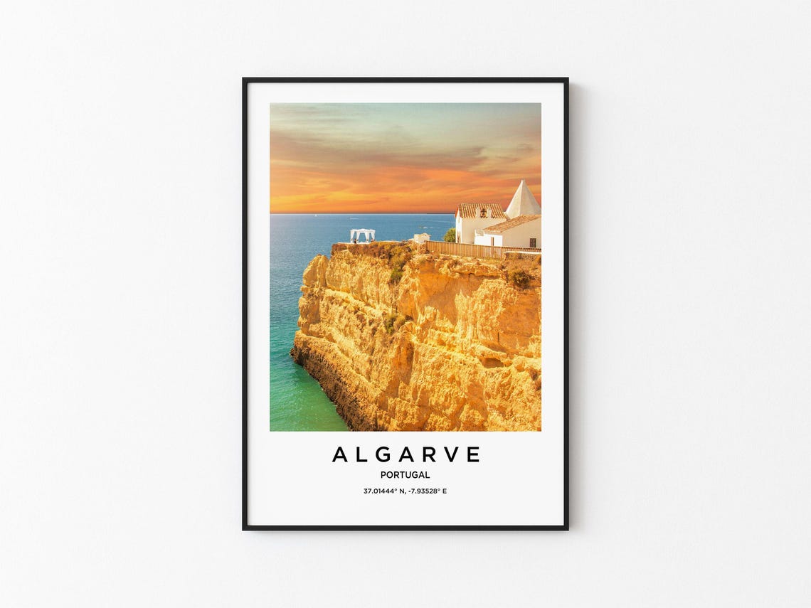 Algarve Art Algarve Print Algarve Poster Algarve Art Algarve Photo Algarve Map Algarve Painting Algarve Travel