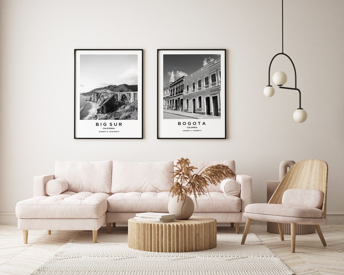 Bogota Colombia Colonial Street Black and White Photo Poster - Image 2