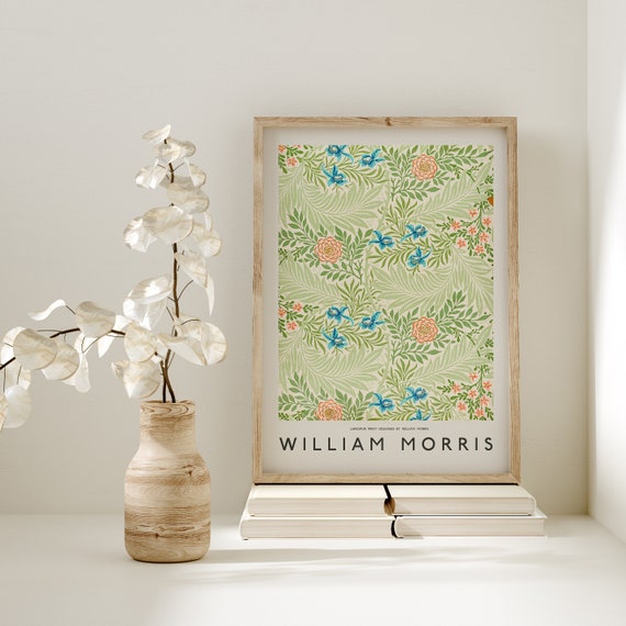 Pretty Floral William Morris Print Morris Exhibition Poster Art Nouveau Wall Art A6 A5 A4 A3 A2 A1 A0 William Morris Floral Poster