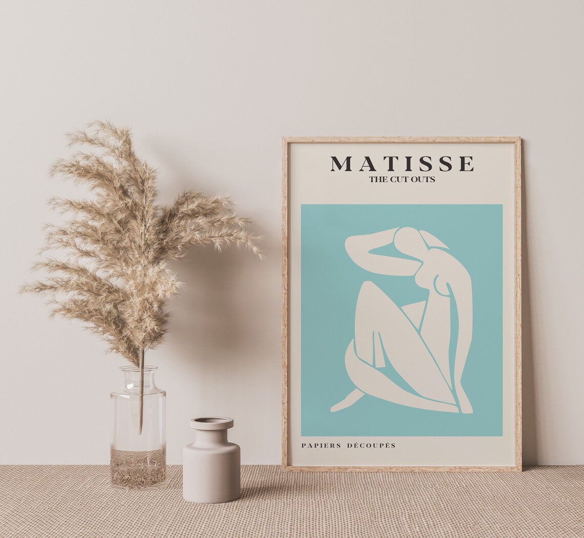 Matisse The Cut Outs Reclining Figure Light Blue Exhibition Poster - Image 3