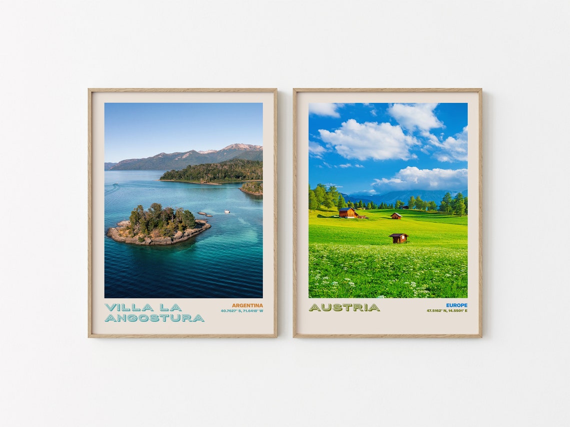 Villa La Angostura Travel Poster Angostura Print Angostura Photo Print Angostura Wall Decor Angostura Travel Art Argentina Angostura 2 - Image 2