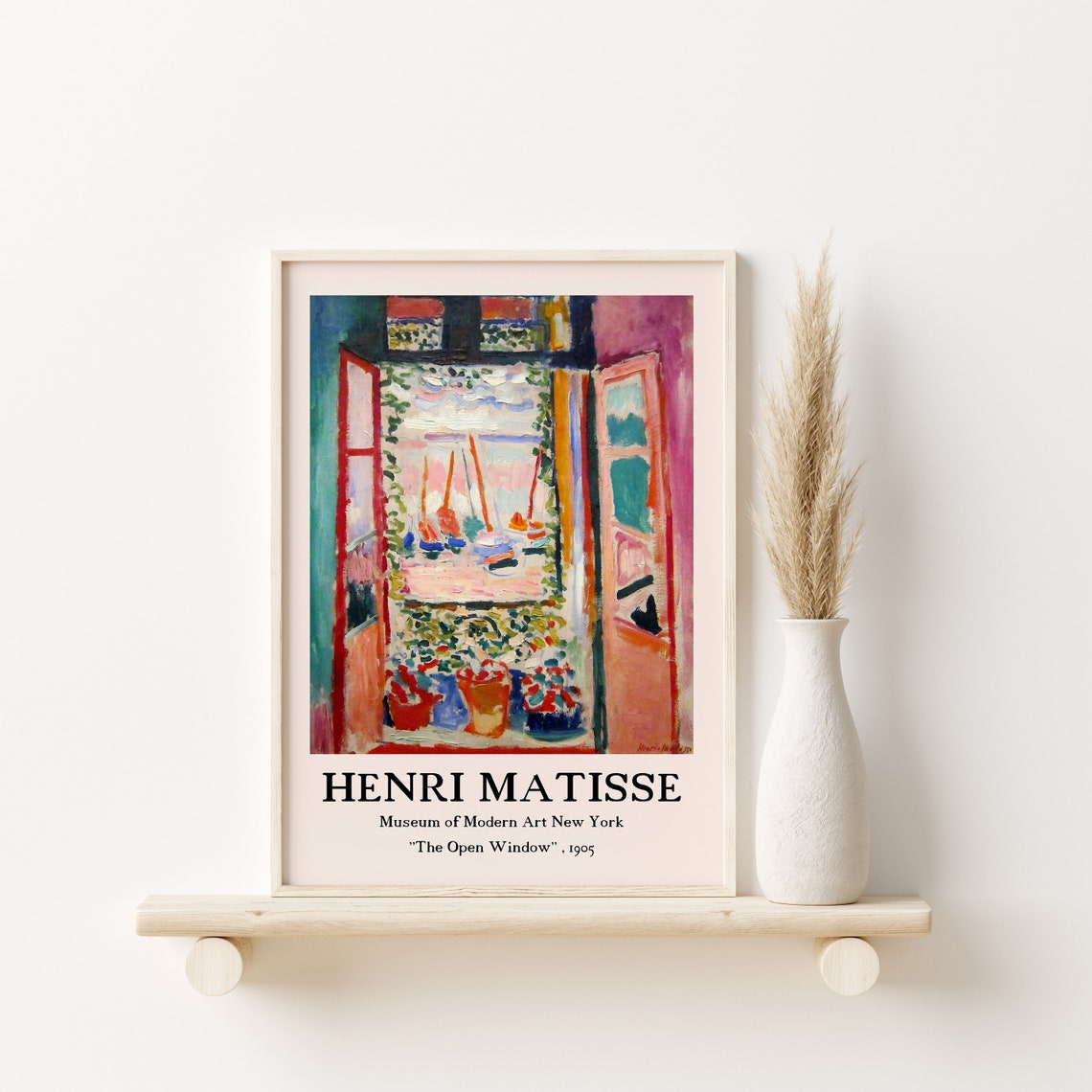 Henri Matisse The Open Window 1905 Sailboat Sea View Art Poster - Image 2