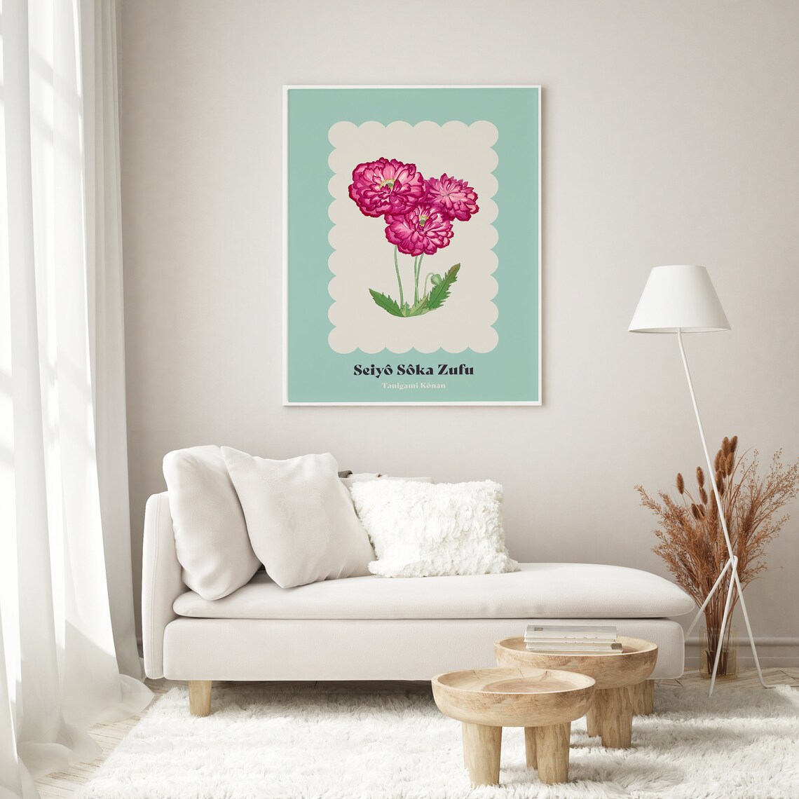 Japanese Floral Vintage Poster Seiy Ska Zufu Wall Art Tanigami Konan Poppy Flower Modern Pastel Art Print Exhibition Museum Decor - Image 2