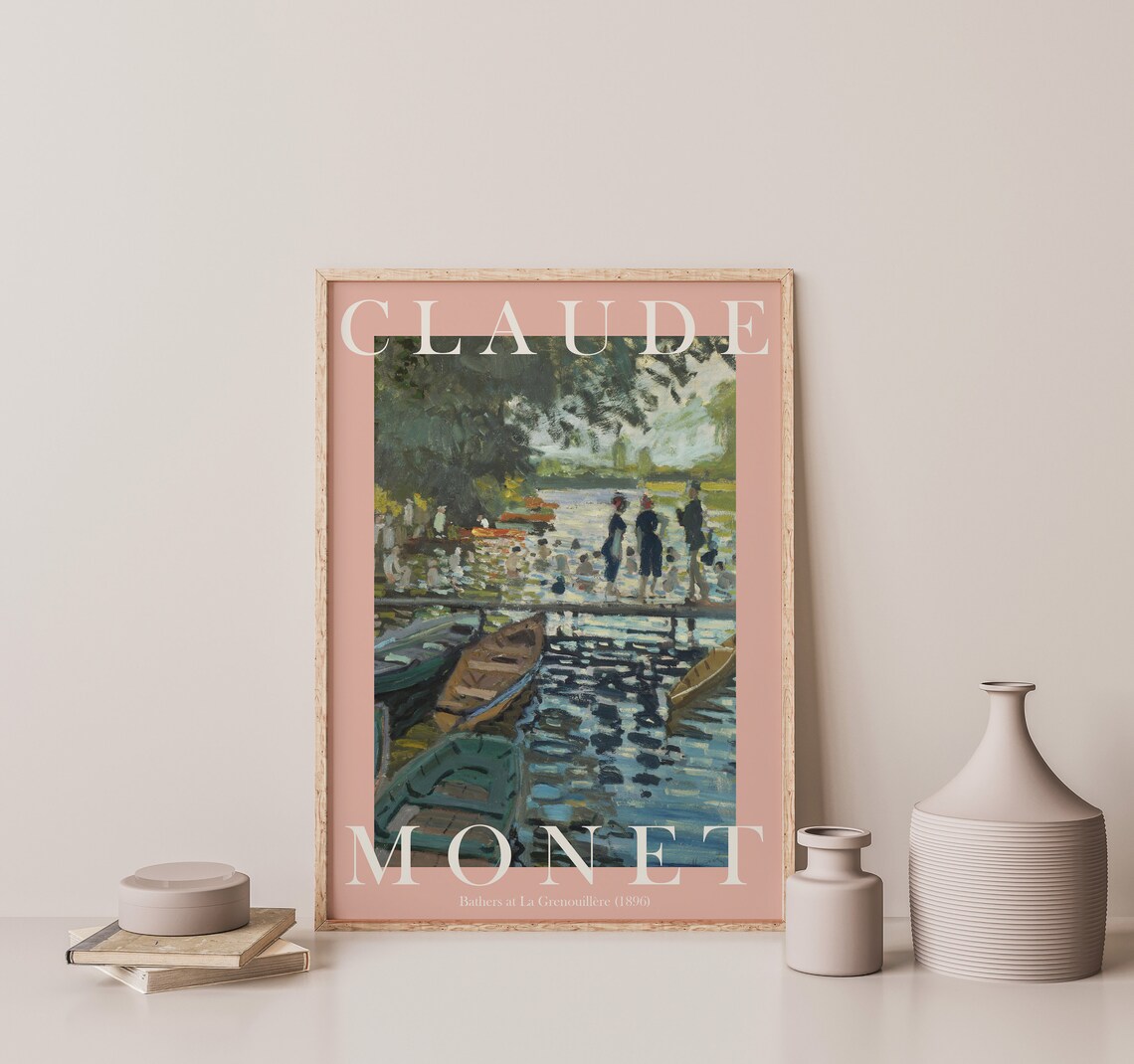Claude Monet Bathers at La Grenouillère 1896 River Swim Poster - Image 2