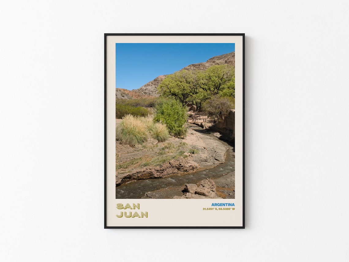 San Juan Travel Poster San Juan Print San Juan Photo Print San Juan Wall Decor San Juan Travel Art Argentina Picture San Juan 1 - Image 3