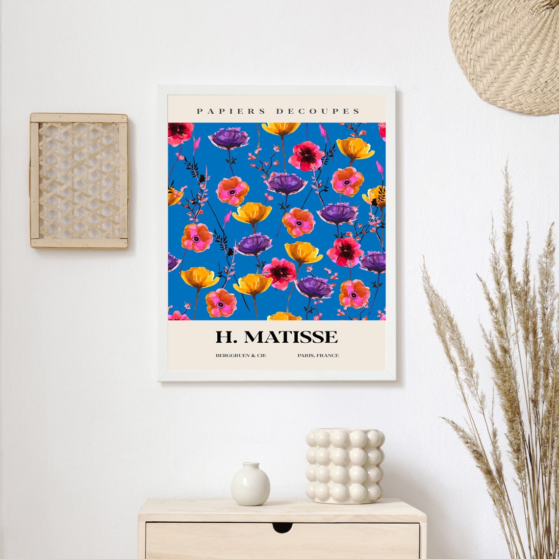 Henri Matisse Papiers Decoupes Blue Wildflower Exhibition Poster - Image 2