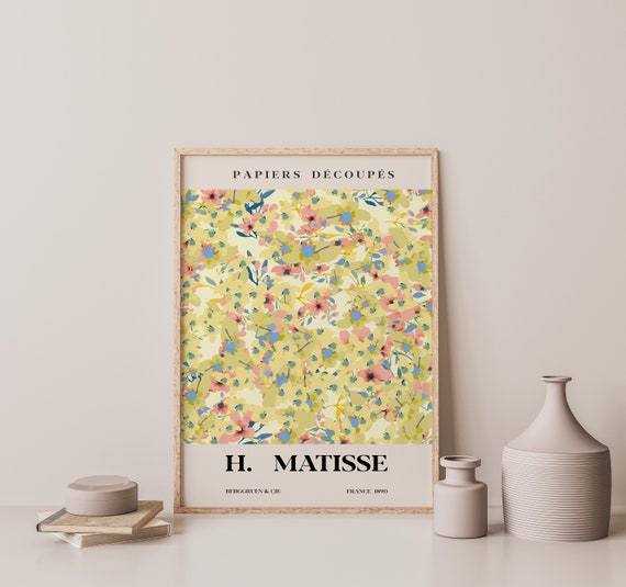 Yellow Blue Flowers Matisse Print Henri Matisse Wall Art Henri Matisse Matisse Poster Matisse Print Wall Art Print A5 A4 A3 A2 A1 A0