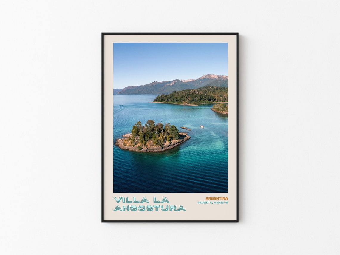 Villa La Angostura Travel Poster Angostura Print Angostura Photo Print Angostura Wall Decor Angostura Travel Art Argentina Angostura 2 - Image 3