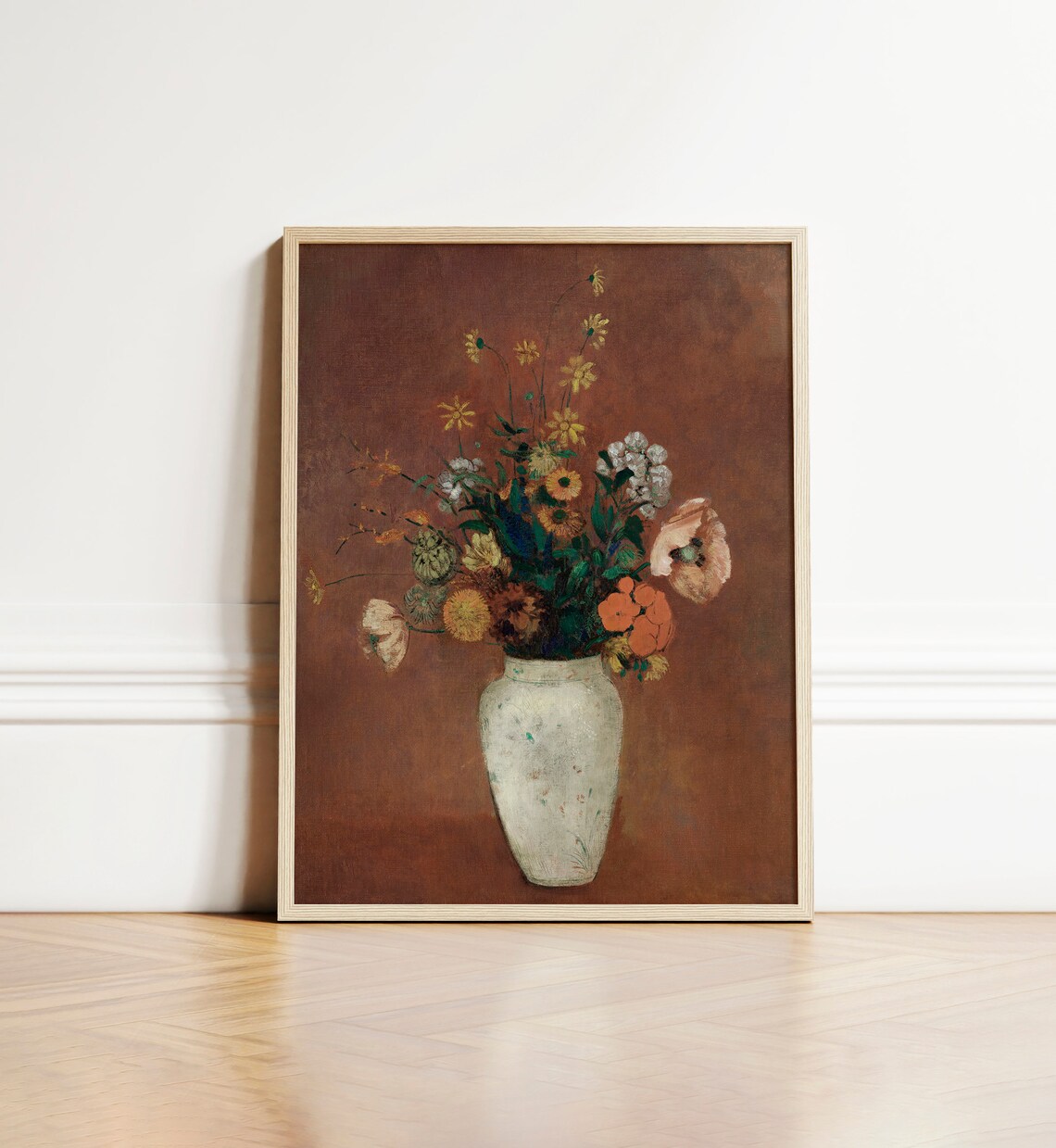 Vintage Still Life Painting Art, Warm Autumn Floral Print - Image 4