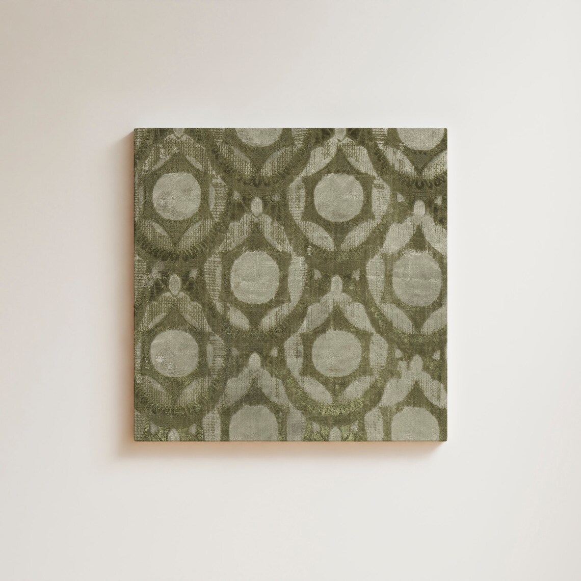 Vintage Square Sage Green Floral Tapestry Art Print - Image 5