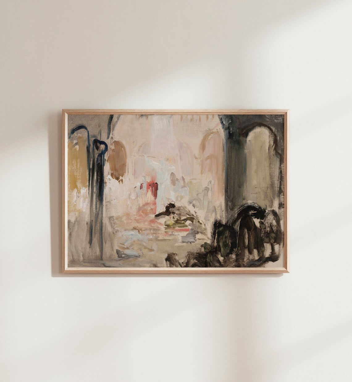 Vintage Abstract Landscape Art Print, Neutral Tones - Image 5