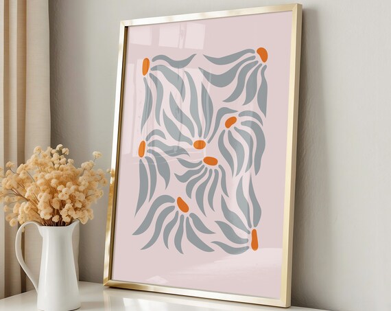 Flower Dance Poster Exhibition Mid Century Wall Art Henry Matisse Bedroom Living Room Decor Abstract Botanical Print