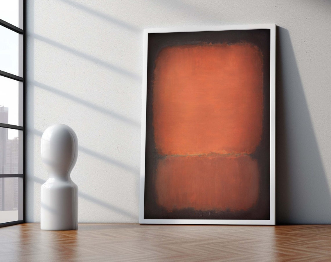 Mark Rothko Mix Framed Canvas Painting Art Abstract Wall Arthandmade Minimalist Decororiginal Designfree Shippinggift