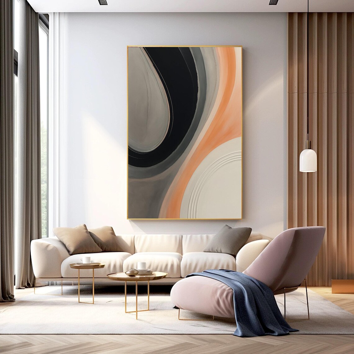 Abstract Textured Painting, Modern Minimalist Decor - Image 3