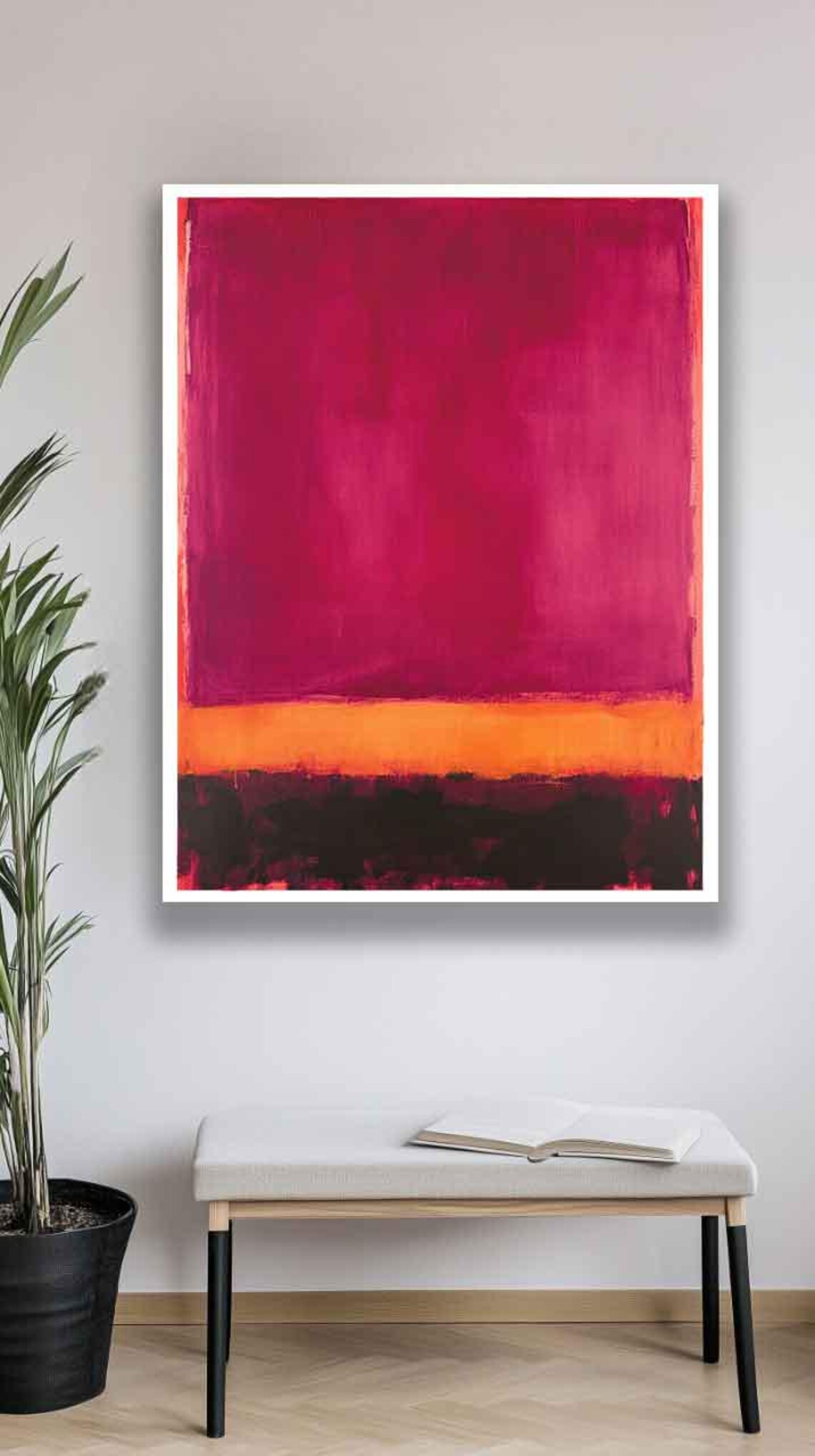 Mark Rothko Wall Art Decor Minimalist Abstract Wall Art Pink Orange Black Modern Wall Decor Abstract Wall Art Rothko Poster - Image 3