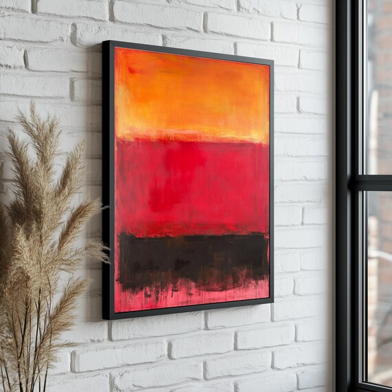 Mark Rothko Orange Red Black Mark Rothko Reproduction Abstract Wall Art Modern Art Poster Expressionism Painting Art Museum Art