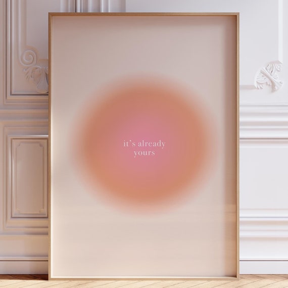 Aura Poster Zen Wall Art Blue Print Meditation Psychedelic Manifestation Yoga