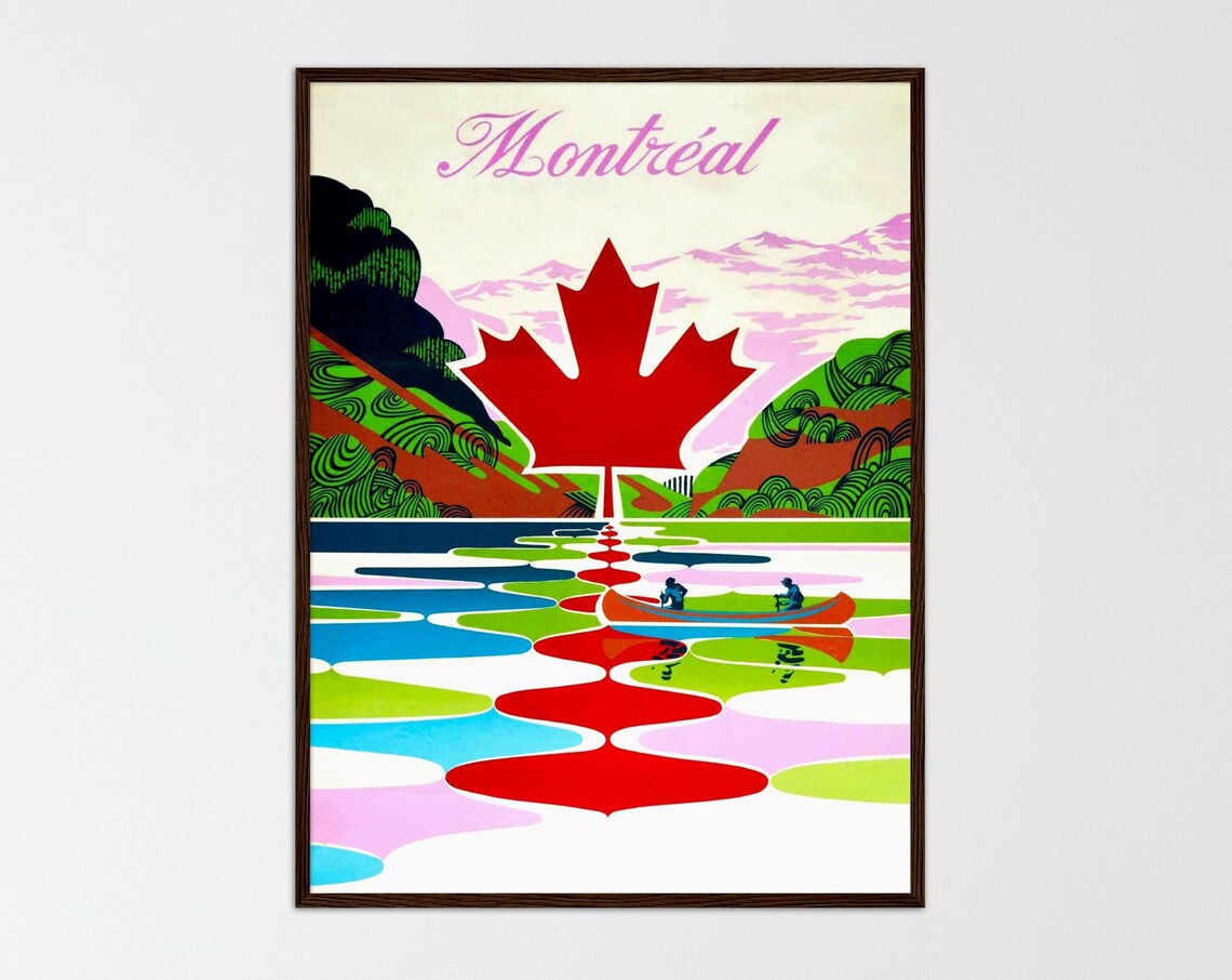 Montreal Retro Travel Poster, Vintage Decor