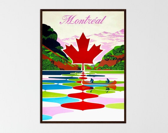 Montreal Retro Travel Poster, Vintage Decor
