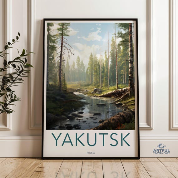 Yakutsk Wall Art Natural Forest Print Tranquil Landscape Decor Scenic Photography Home Decoration Nature Poster