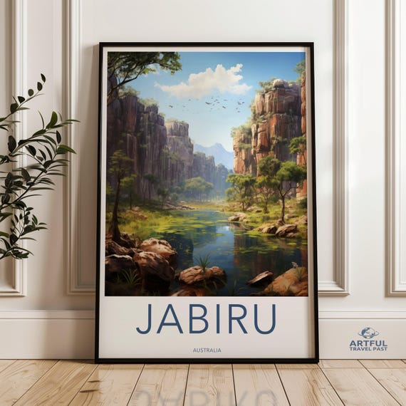 Jabiru Australia Wall Art Print Nature Landscape Artwork Scenic Decor Australian Wilderness Poster Unique