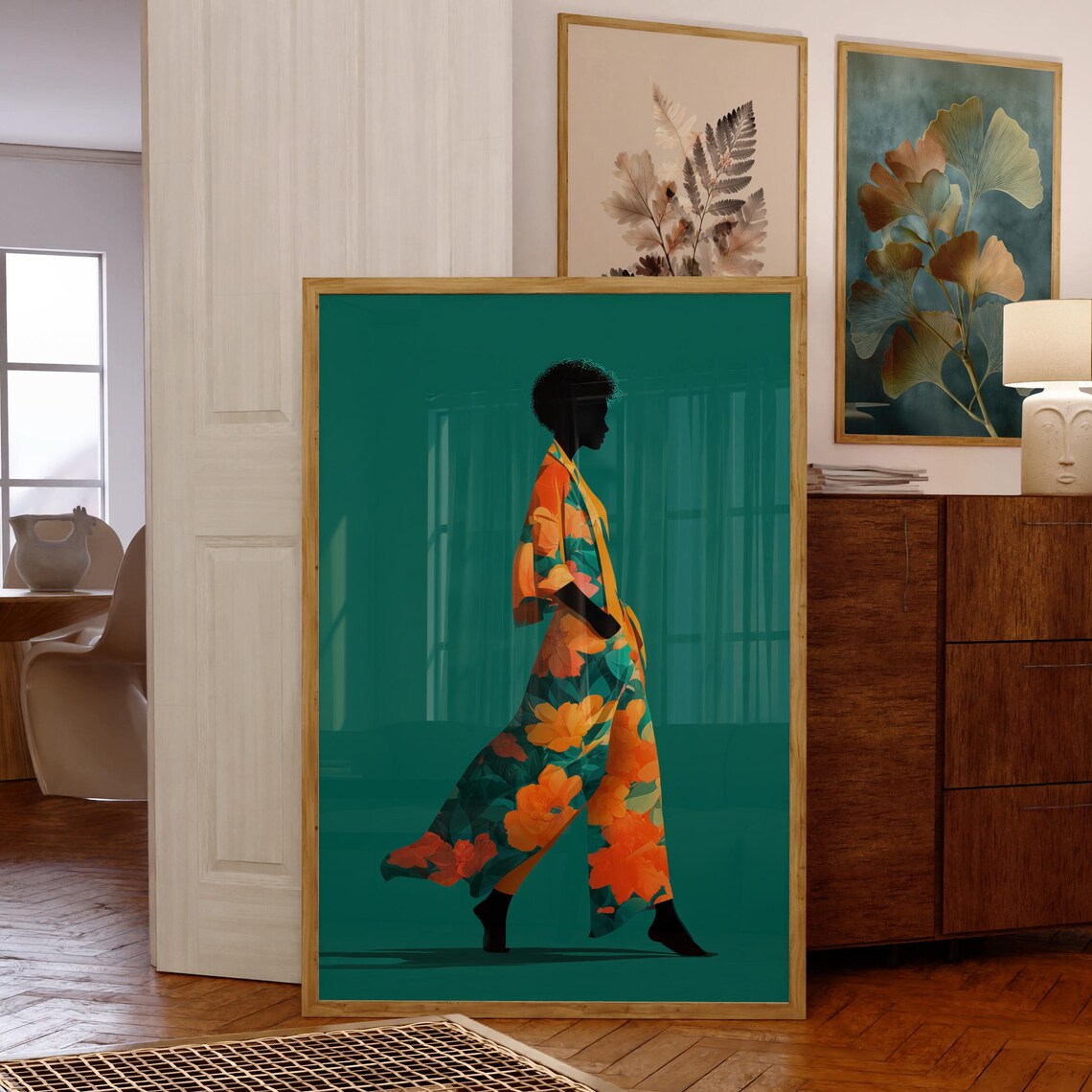 Modern African Woman Art Print, Afrocentric Portrait