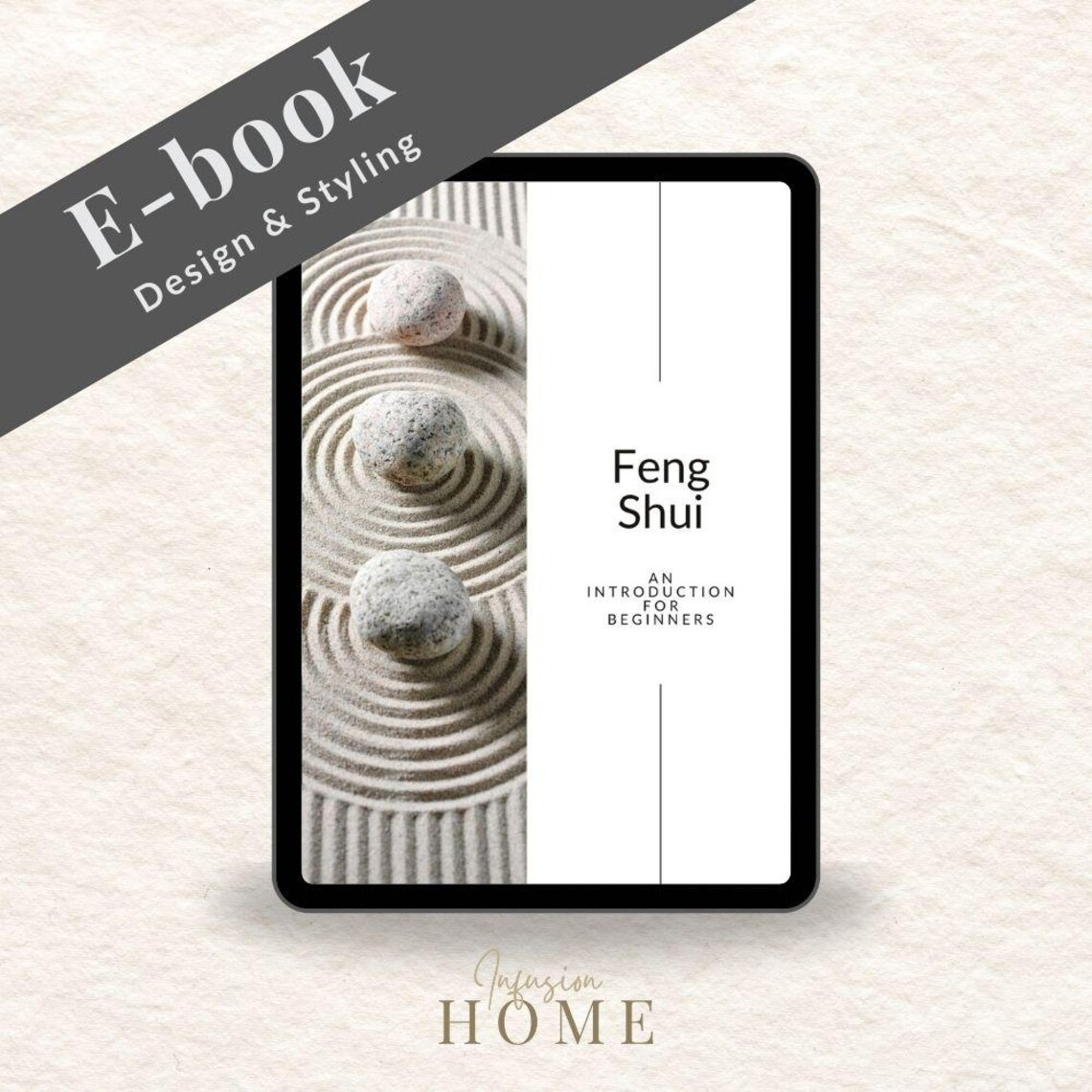 Feng Shui Zen Garden Stones Minimalist Calm Meditation Art Poster