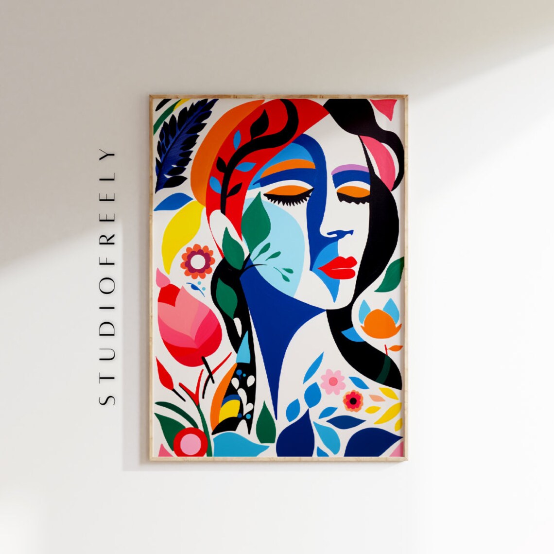Feminist Floral Art Print, Bold Woman Statement
