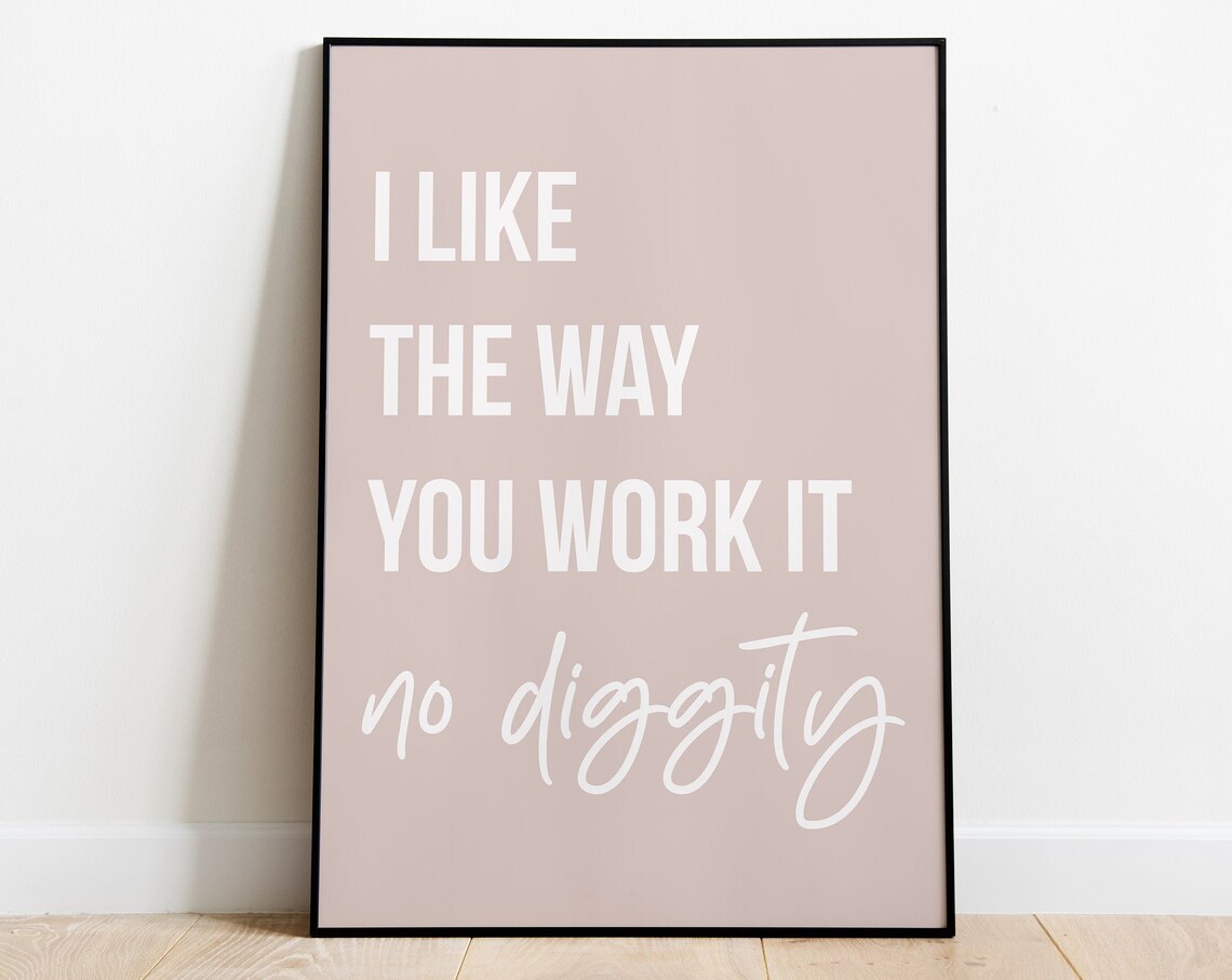 No Diggity Lyrics Quote Art Print, Bedroom Decor - Image 2