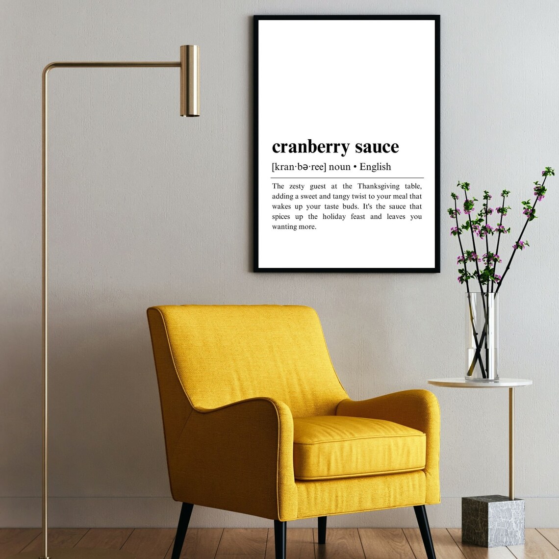 Cranberry Sauce Definition Poster, Thanksgiving Quote - Image 2