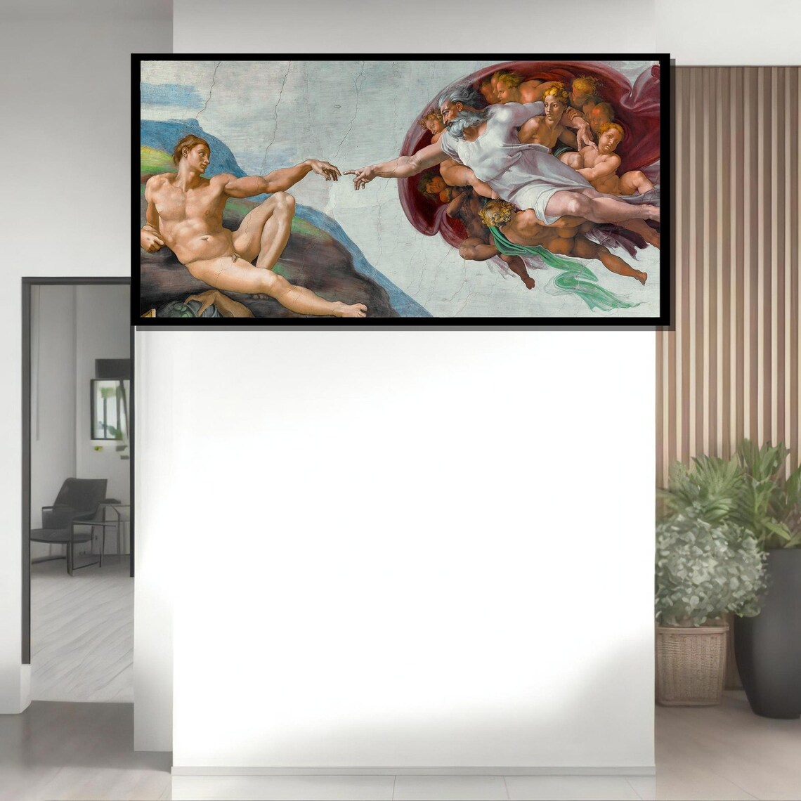 Michelangelo Creation of Adam Sistine Chapel Famous Renaissance Fresco Poster - Image 3