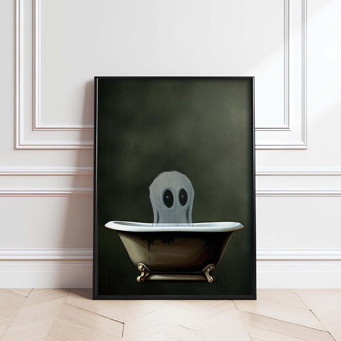 In Bathtub Art Print Spooky Gothic Bathroom Decor