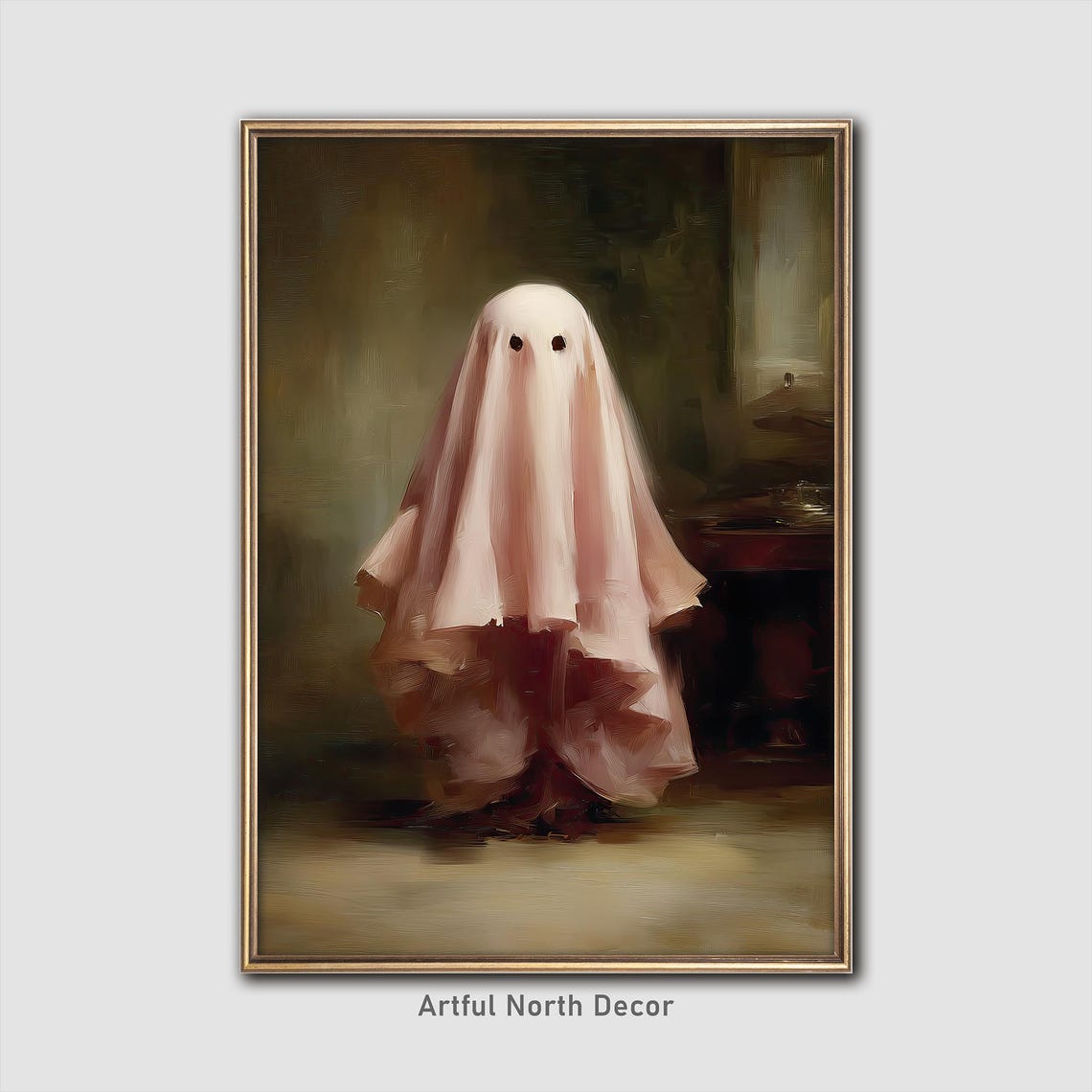 Pink Halloween Art Funny Laundry Day Wall Decor