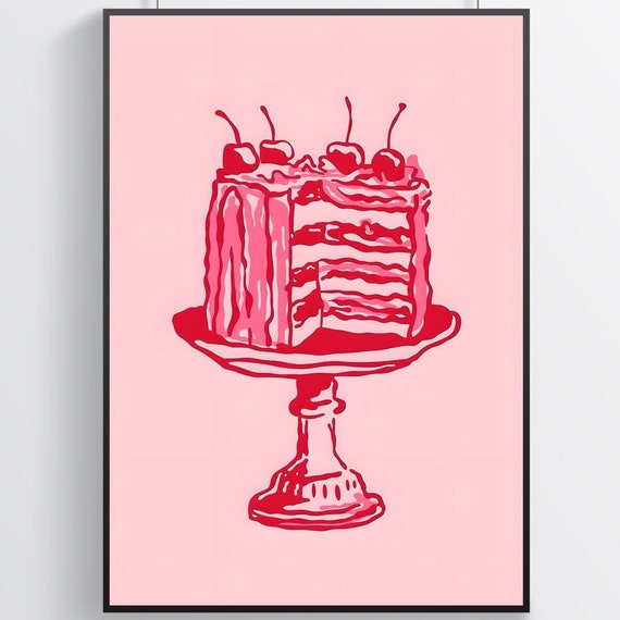 Cake Cake Poster Poster Vintage Poster Home Decor Wall Decor Famous Wall Art Retro Poster Premium Print