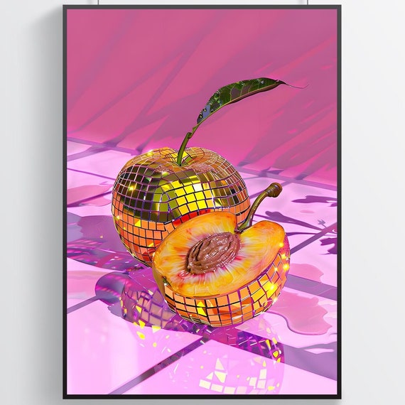 Peach Peach Fruit Poster Poster Vintage Poster Home Decor Wall Decor Famous Wall Art Retro Poster Premium Print