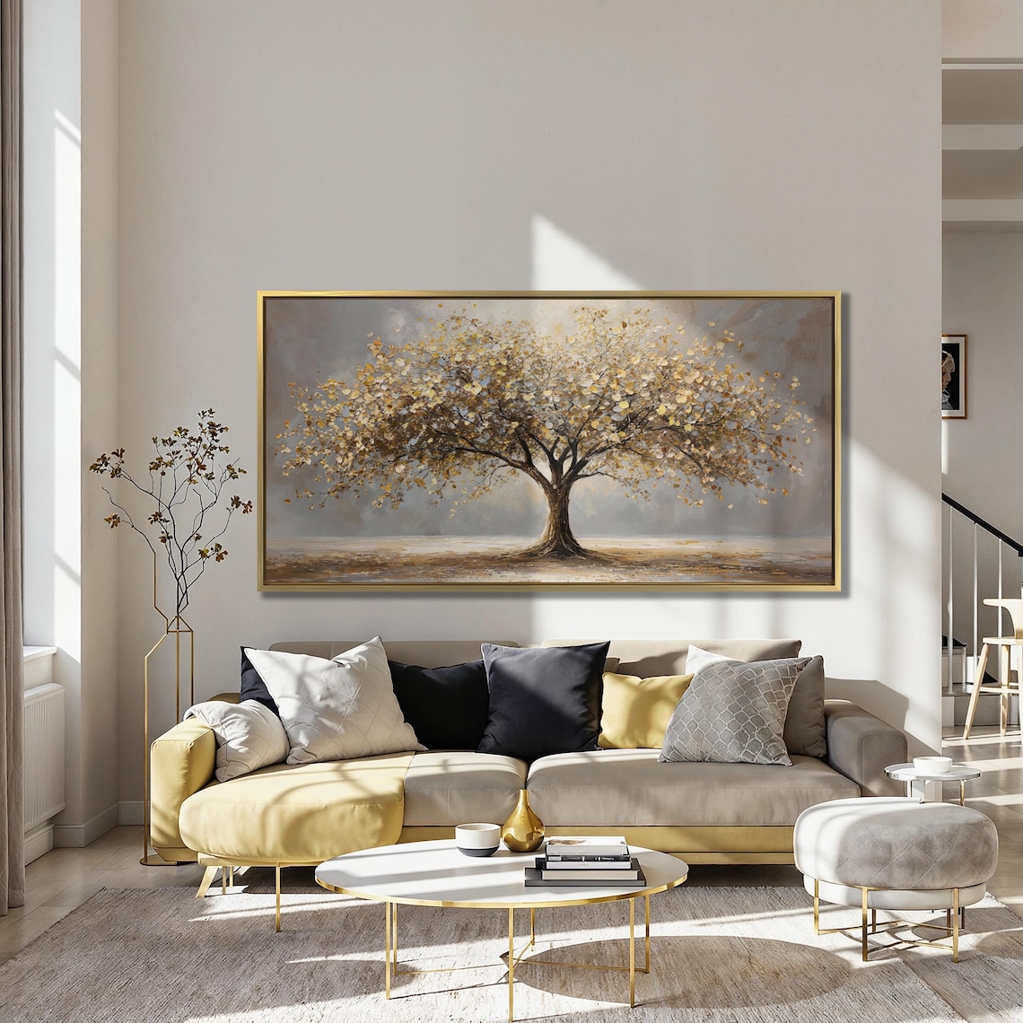 Tree Of Life, Autumn Landscape Modern Art Print - Image 4