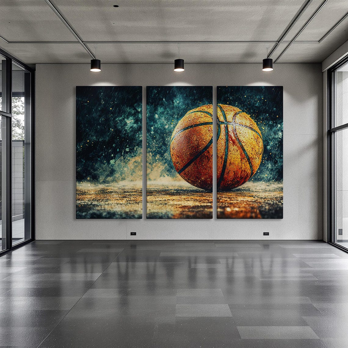 Basketball Abstract Framed Wall Art Modern Sports Painting Print Boys Room Wall Decor Athletic Theme Poster Ready To Hang Gift Idea - Image 6