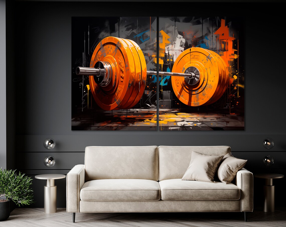 Barbell Motivational Wall Art Print for Home Gym - Image 5