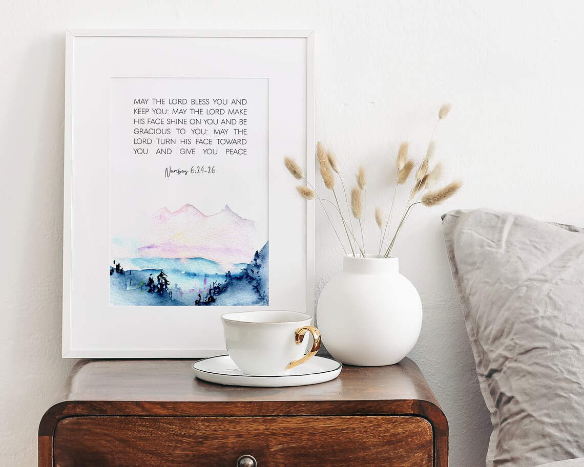 Numbers 6:24-26 Scripture, Christian Home Decor - Image 3